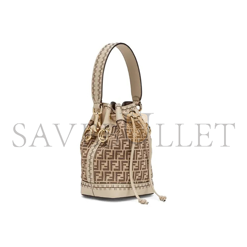 F**di mon tresor bucket bag zucca suede mini brown 8bs010ahjgf1fi0 (18*12*10cm)